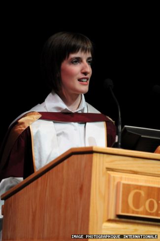 Holly Recchia delivers her valedictory address during the Arts and Science Convocation on Nov. 13.